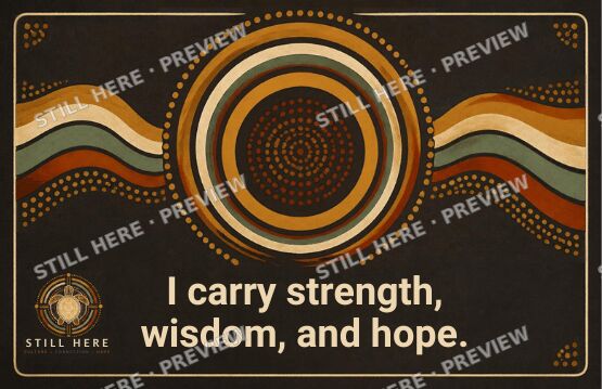 Affirmation card: I carry strength, wisdom, and hope.
