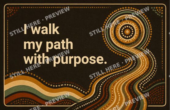 Affirmation card: I walk my path with purpose.
