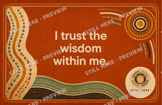 Affirmation card: I trust the wisdom within me.