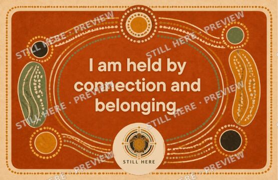 Affirmation card: I am held by connection and belonging.